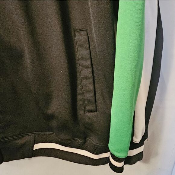 Ecko Track Jacket Mens XL Black Green White Rhino Embroidered Clean Y2K Vintage - Picture 3 of 8